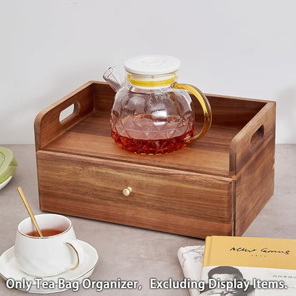 SARUFO Acacia Wood Tea Bag Organizer - Image 6