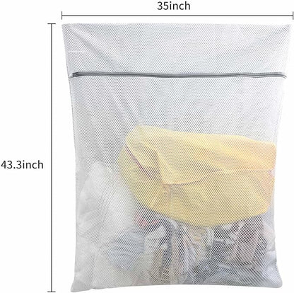 Oversized Honeycomb Mesh Laundry Bags, 2 Pack 35x43.3 inch Heavy Duty Delicate - Image 2