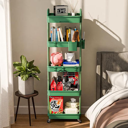 Sorgion 5 Tier Rolling Cart Organizer, Bathroom Cart Organizers - Image 2