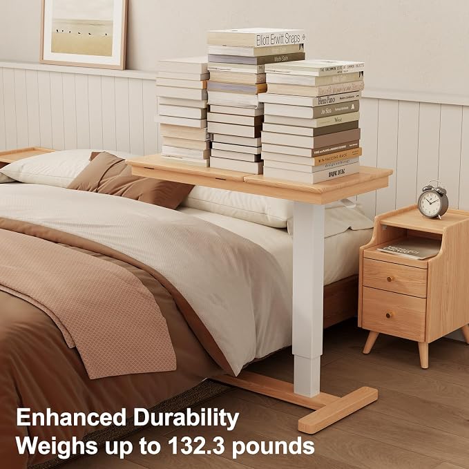 Solid Wood Overbed Bedside Table - Image 9