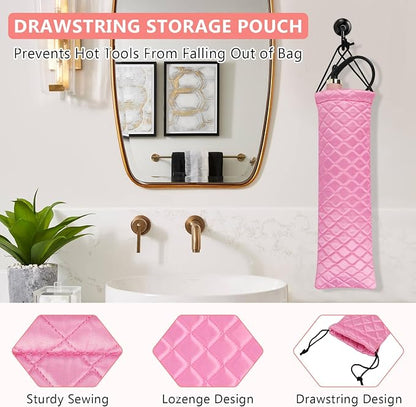 AMIJEAL Heat Resistant Hair Tools Organizer Bag Portable Travel Drawstring - Image 4