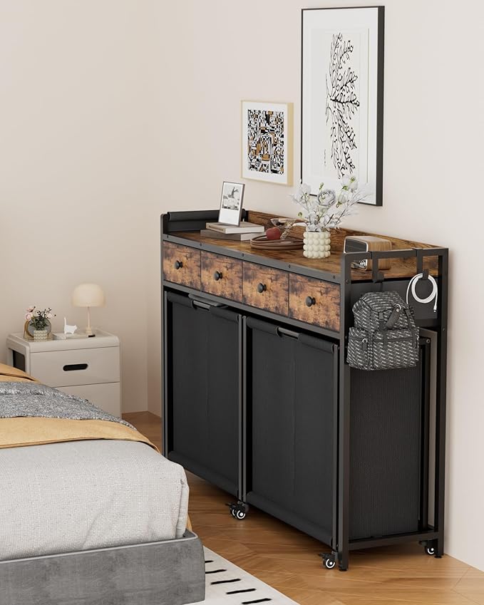 Laundry Sorter 4 Section: Laundry Hamper Basket - Image 8