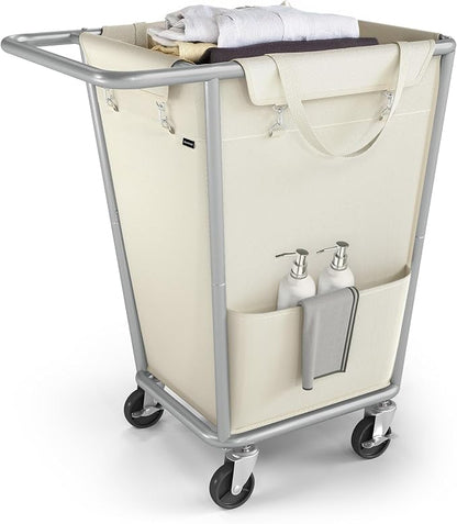 SONGMICS Laundry Basket with Wheels, 34.3 Gallons Rolling Laundry Hamper with by SONGMICSbySONGMICSHOME