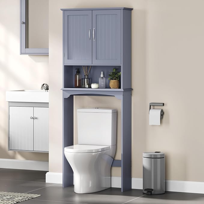 Yaheetech Over the Toilet Storage Cabinet, Bathroom Organizer, Open Compartment - Image 4