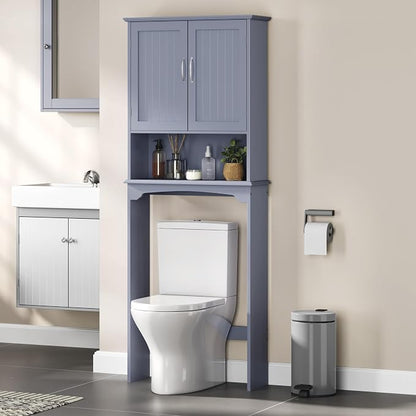 Yaheetech Over the Toilet Storage Cabinet, Bathroom Organizer, Open Compartment - Image 4