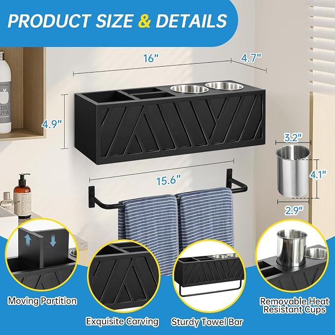Hair Tool Organizer Wall Mounted - Image 7