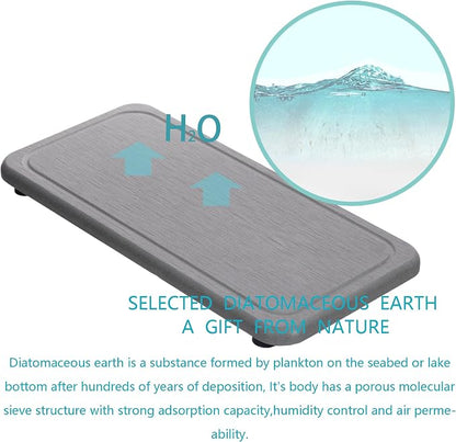 2 Pcs Water Absorbing Stone Trays, Kitchen/Bathroom Sink Soap Dish, Diatomite - Image 5