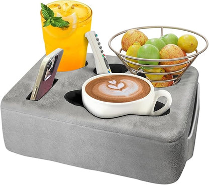 Couch Bed Cup Holder Pillow, Nisdoing 5 Hole Couch Drink Holder! Keep Drinks by NISDOING