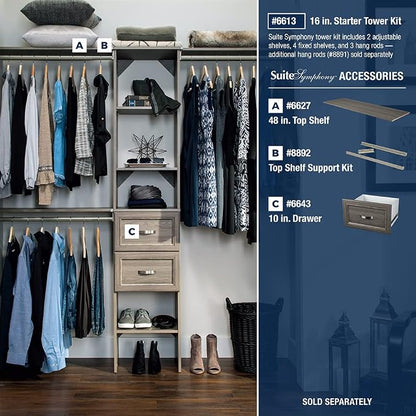 ClosetMaid SuiteSymphony Wood Closet Organizer Starter Kit - Image 5