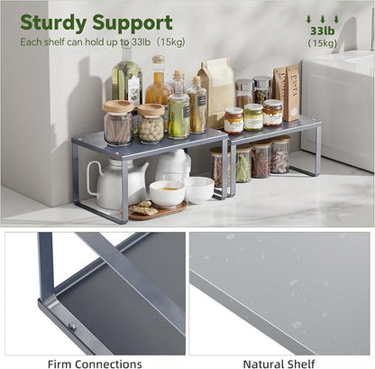Simple Trending Cabinet Organizer Shelf, Kitchen Storage, Expandable, Metal - Image 5