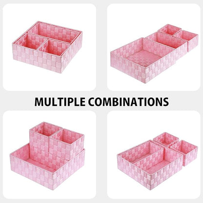Posprica Woven Storage Baskets for Organizing, Small Baskets Cube Bin Container - Image 2