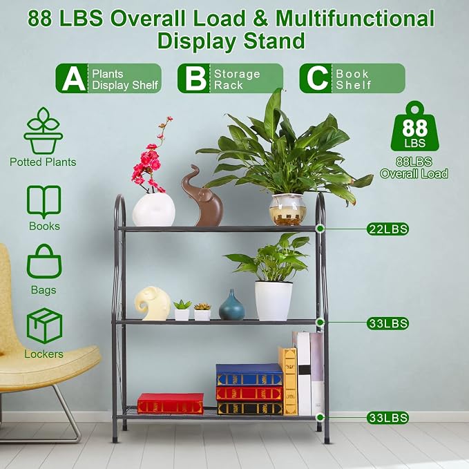 Storage Shelf Flower Pot Stand Hanging Plant Stand Planter Shelves Flower Pot - Image 4