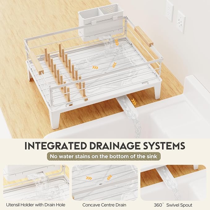 JYPS Dish Drying Rack for Kitchen Counter Decor - Image 2