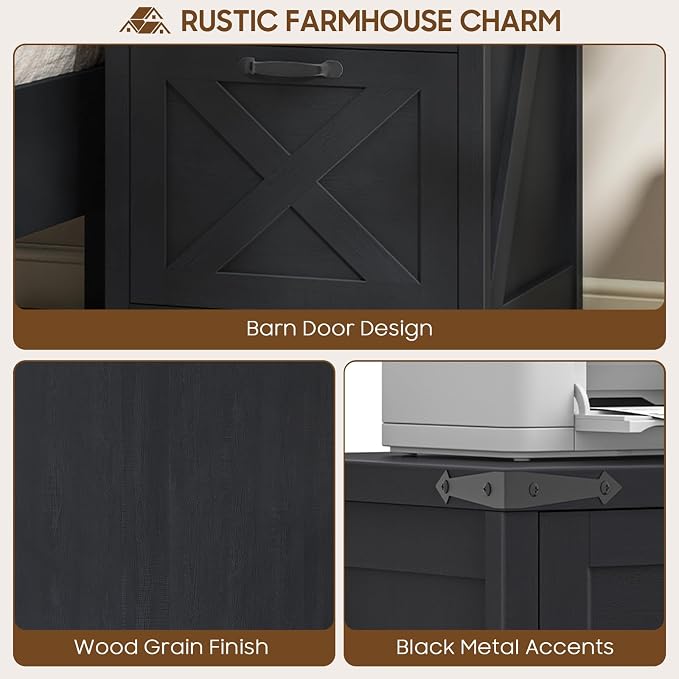 Halitaa Small Farmhouse File Cabinet - Image 7