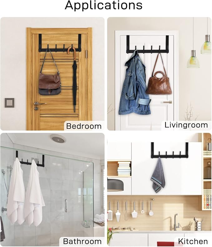 Optish Over The Door Hooks, Door Hanger Hooks - Image 7