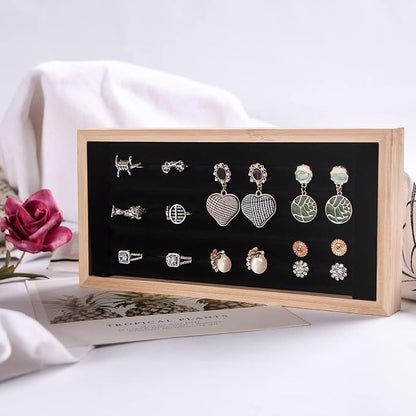 Coward Bamboo Ring Display Holder Jewelry Storage Tray Organizer Ring Stand - Image 5