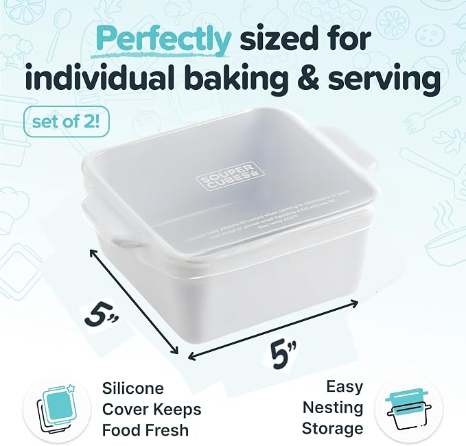 Souper Cubes Ceramic Baking Dishes 2.0-5" x 5" Baking Dishes - Image 2
