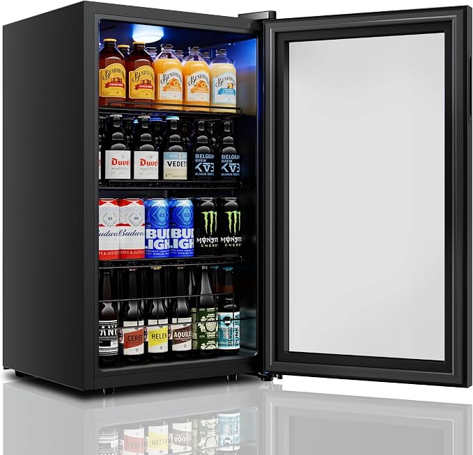 Yeego Beverage Refrigerator Cooler, 130 Cans Mini Fridge - Image 9