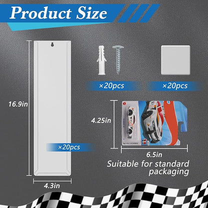 20 Pcs Model Car Display Case Wall Mount Compatible - Image 2