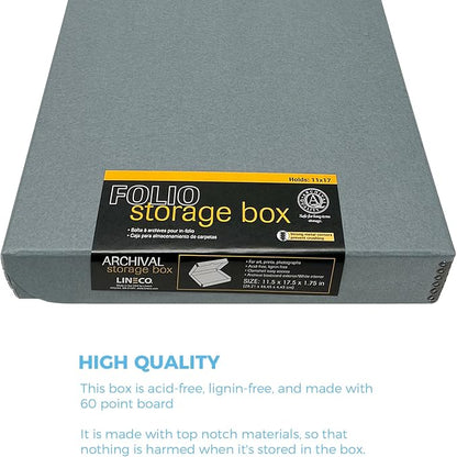 Lineco Clamshell Archival Storage Box, 11.5x17.5x1.75 Inch, Organize and Store - Image 3