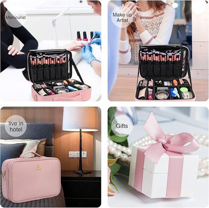 Relavel Makeup Bag Travel Makeup Train Case 13.8 inches Large Cosmetic Case - Image 8