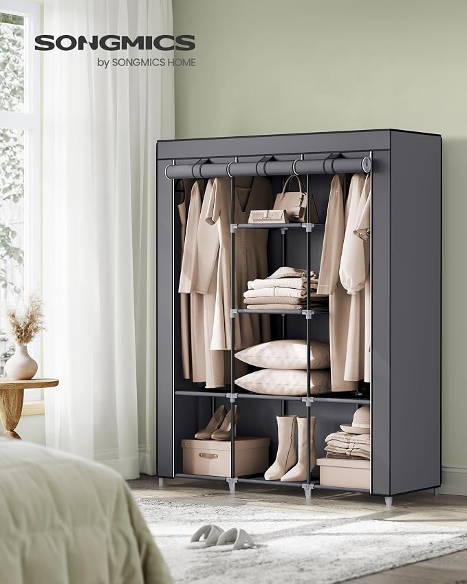 SONGMICS Portable Closet, 51.2 Inch Large Capacity Wardrobe Closet Organizer - Image 2
