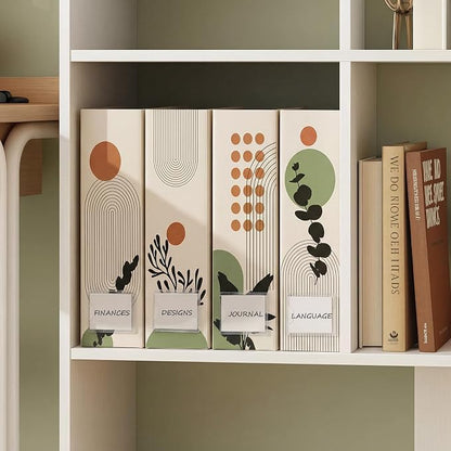 Boho Plant Magazine File Holder Decorative Set of 4 | Foldable Magazine Storage - Image 5