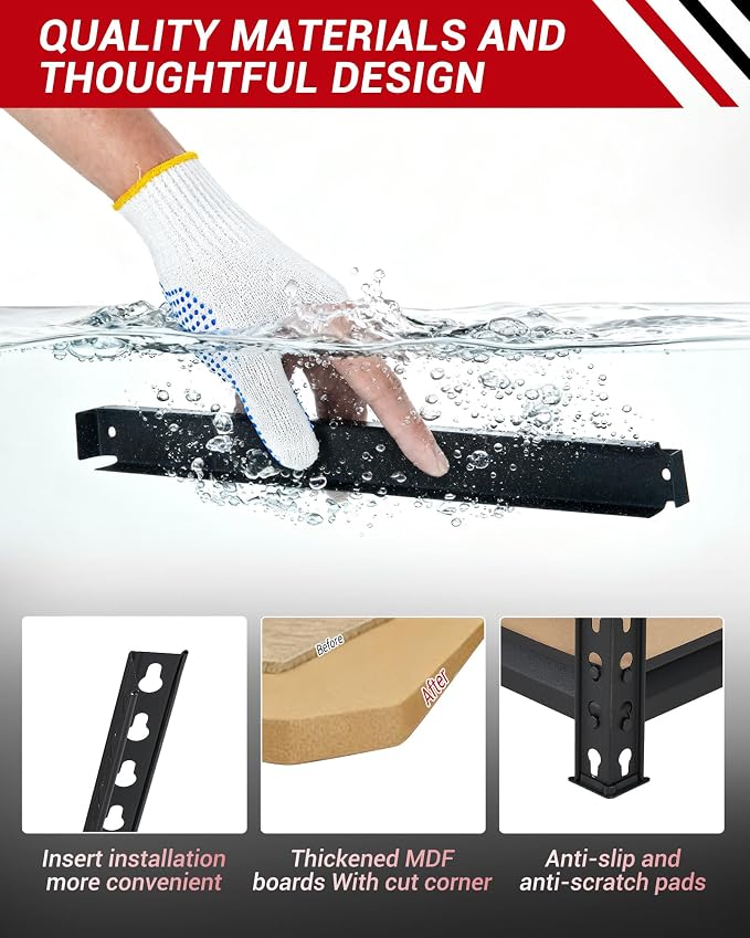 3-Tier Adjustable Metal Storage Shelving Unit, 1320 LBS Weight Capacity - Image 4