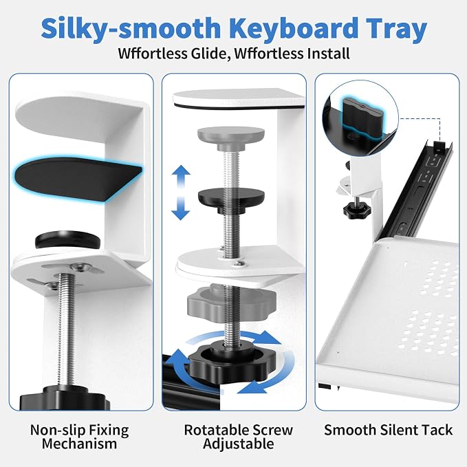 Keyboard Tray Under Desk - Image 7
