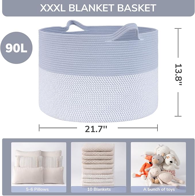 INDRESSME Large Rope Baskets - Image 3