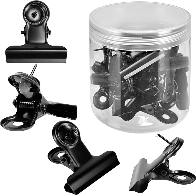 20 Pcs Black Push Pin Clips Heavy Duty Push Pins by Unknown