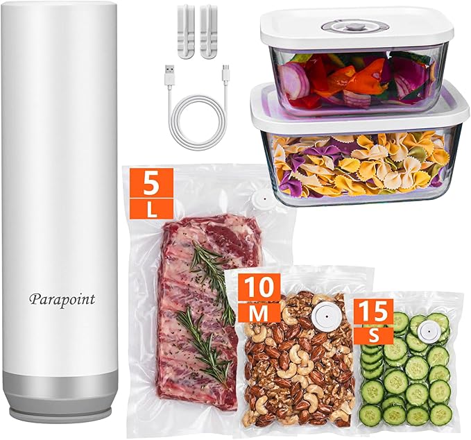 Handheld Vacuum Sealer for Food Powerful Vacuum Sealer Machine, Seal Meal Saver by PARAPOINT