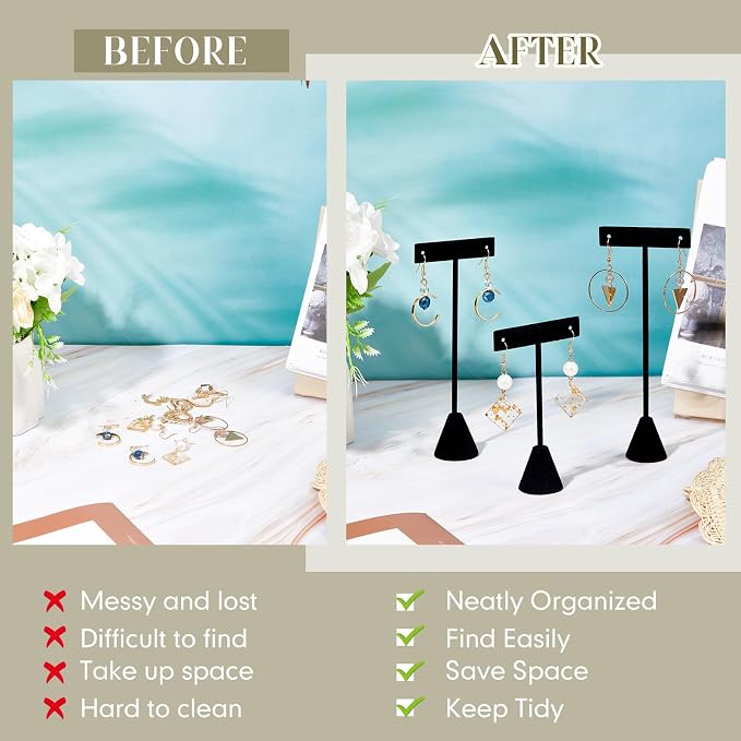 Marsui 12 Pcs Earring Display Set Earring T Bar Display Earring Holders - Image 5