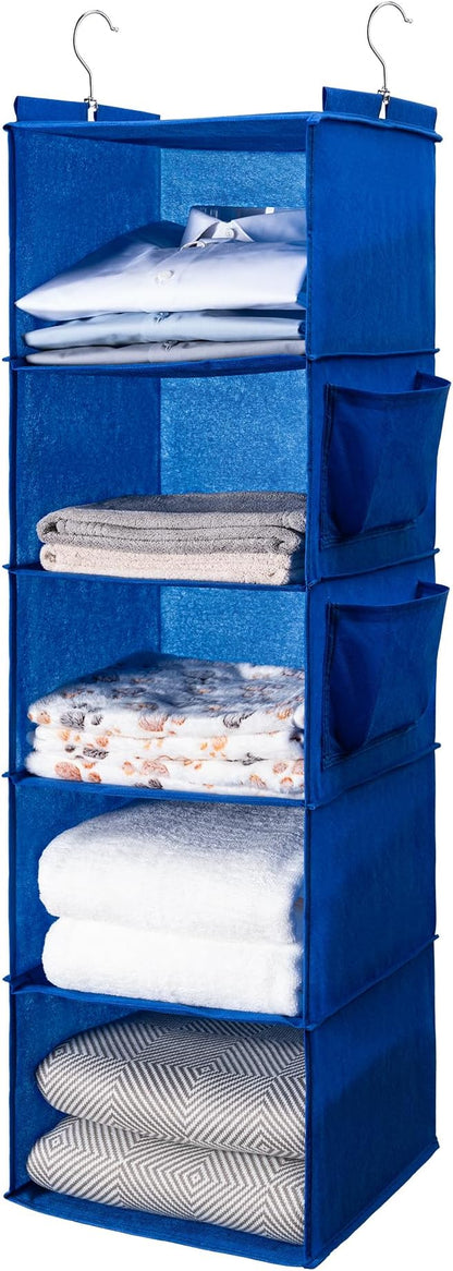 BOOMIBOO Hanging Closet Organize and Shelves，5-Hanging Shelf by BOOMIBOO