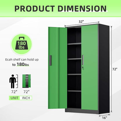 INTERGREAT Metal Storage Cabinet, Tall Metal Cabinet - Image 3