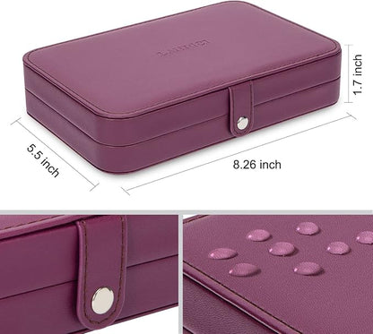 LANDICI Small Jewelry Box for Women Girls, PU Leather Travel Jewelry Case - Image 5