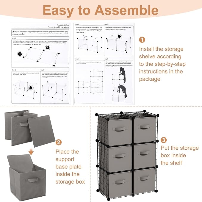 Leinuosen 6 Cube Storage Organizer - Image 3
