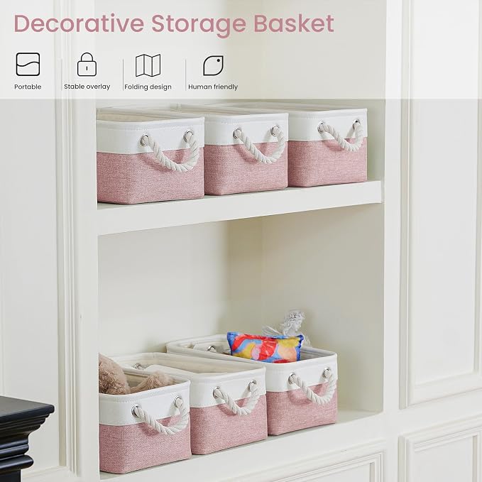 11.8x7.9x5.2 Inch Fabric Small Storage Bins - Image 5