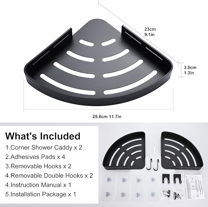 DUFU Adhesive Corner Shower Caddy - Image 2