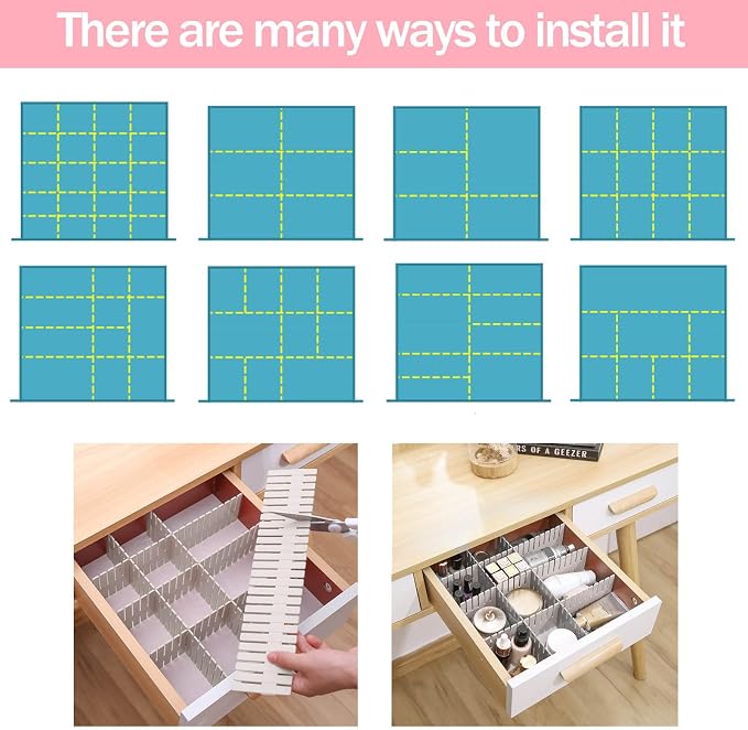 acDesign 40Pcs Grid Drawer Dividers, Adjustable Drawer Organizer - Image 7