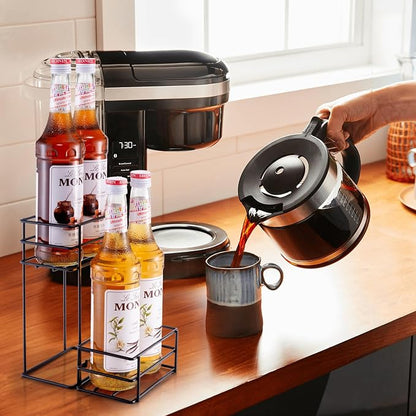 4 Bottle Coffee Syrup Organizer Coffee Syrup Rack - Image 5