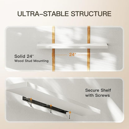 AMADA HOMEFURNISHING Floating Shelves Wall Mounted, 47 x 8 Inch Wall Shelves - Image 6