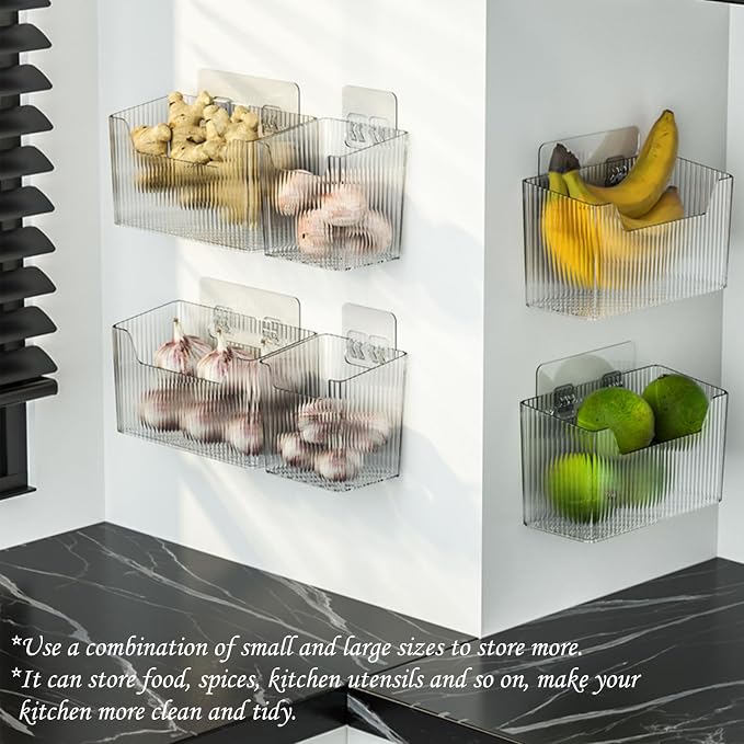 Set Of 2 Storage Organizer Bins Wall Mounted Shower Basket, Shower Caddy - Image 4