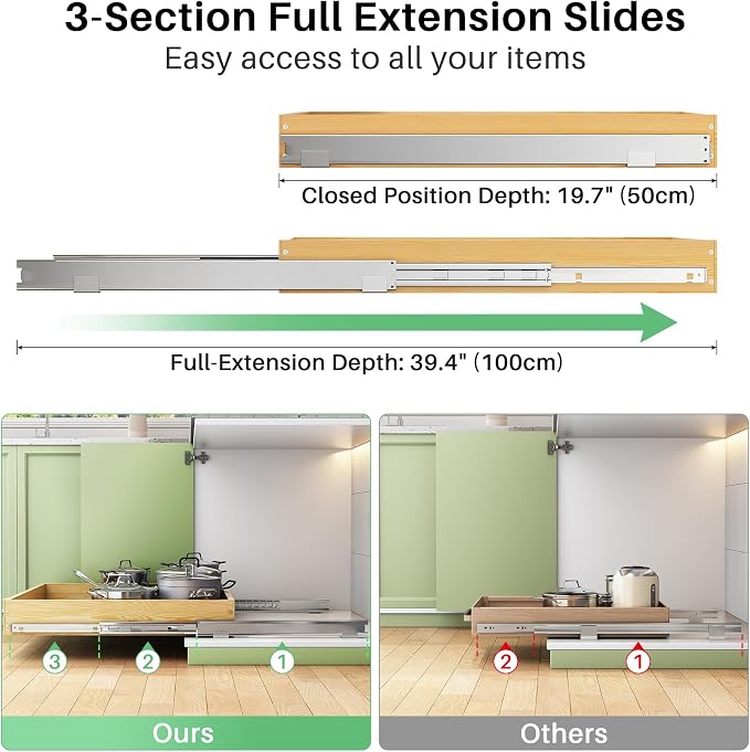 Pull Out Cabinet Organizer, Soft Close Wooden Slide Out Drawers - Image 5