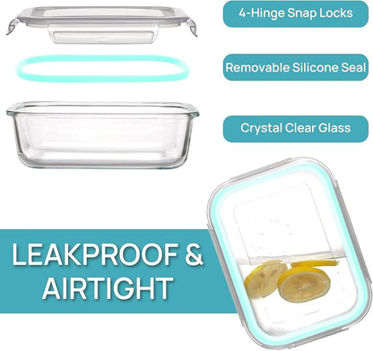 Vtopmart 5Pack 22oz Glass Storage Containers - Image 6
