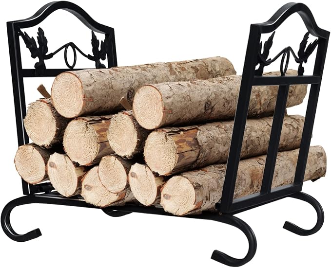 Portable Firewood Rack, Folding Heavy Duty Log Storage Rack Lightweight Suitable by IRONMAX