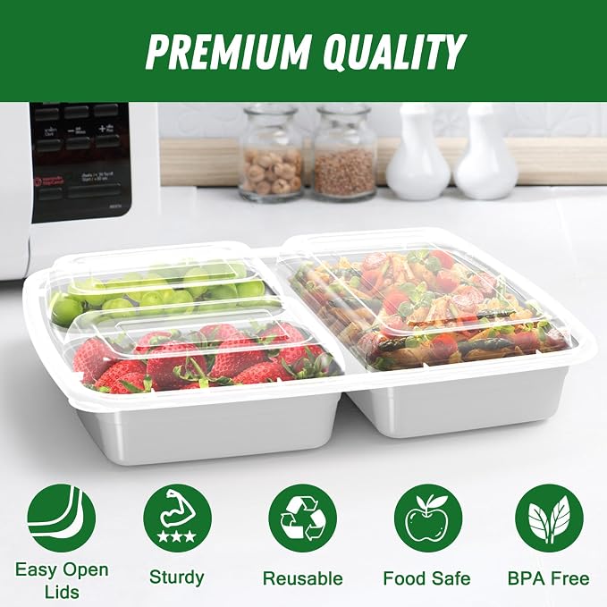 50 Pack 32 oz Meal Prep Containers Reusable - Image 3