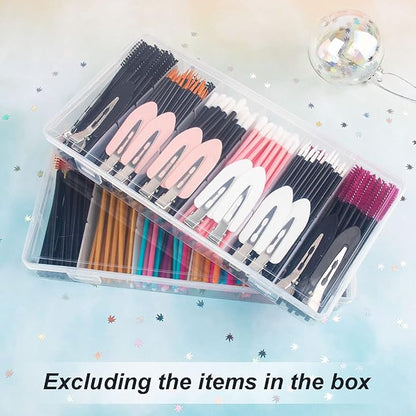 clear visible plastic storage box cosmetic tools storage box makeup tools - Image 7