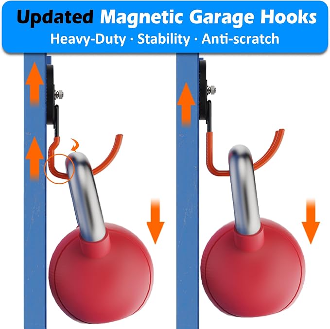 MUTUACTOR New Updated Heavy Duty Magnetic Hooks, 40lbs 2-Pack Super Strong - Image 2