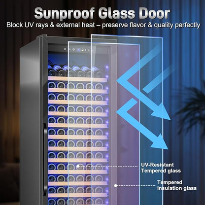 Wine Cooler-Wine Refrigerator 24 Inch Wide Large Freestanding/Built in Wine - Image 5
